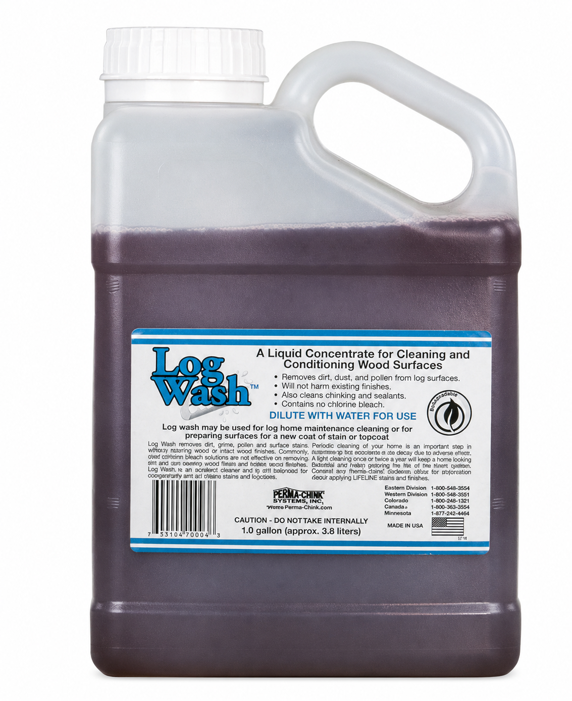 Log Wash, nettoyant concentré Perma-Chink pour maisons en bois
